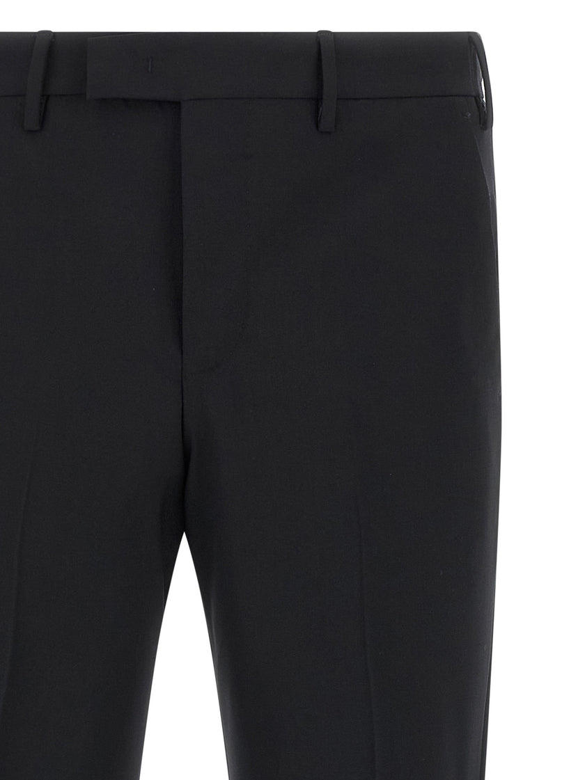PT Torino Schwarze Hose aus reiner Schurwolle