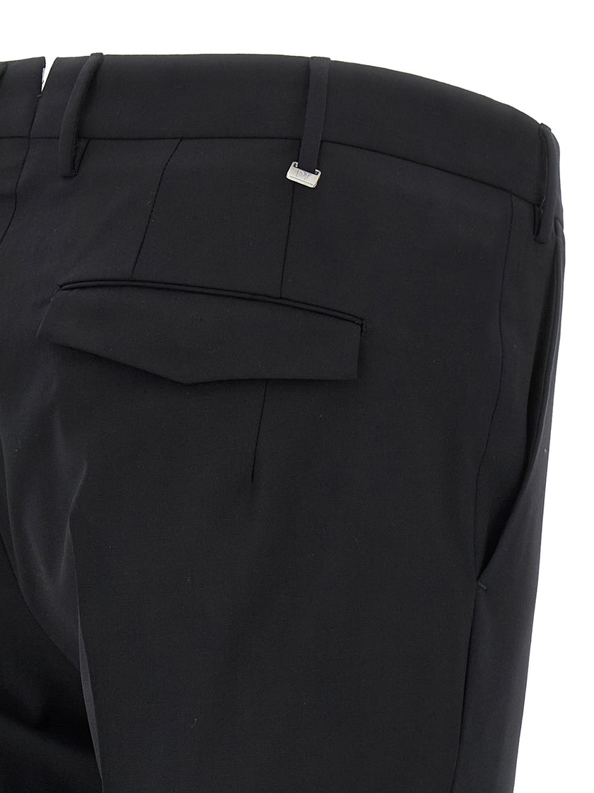PT Torino Schwarze Hose aus reiner Schurwolle