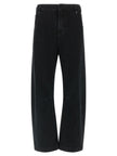 Entire Studios Schwarze Baumwoll-Jeans mit geradem Bein