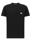 Dolce & Gabbana Schwarzes Baumwoll-T-Shirt