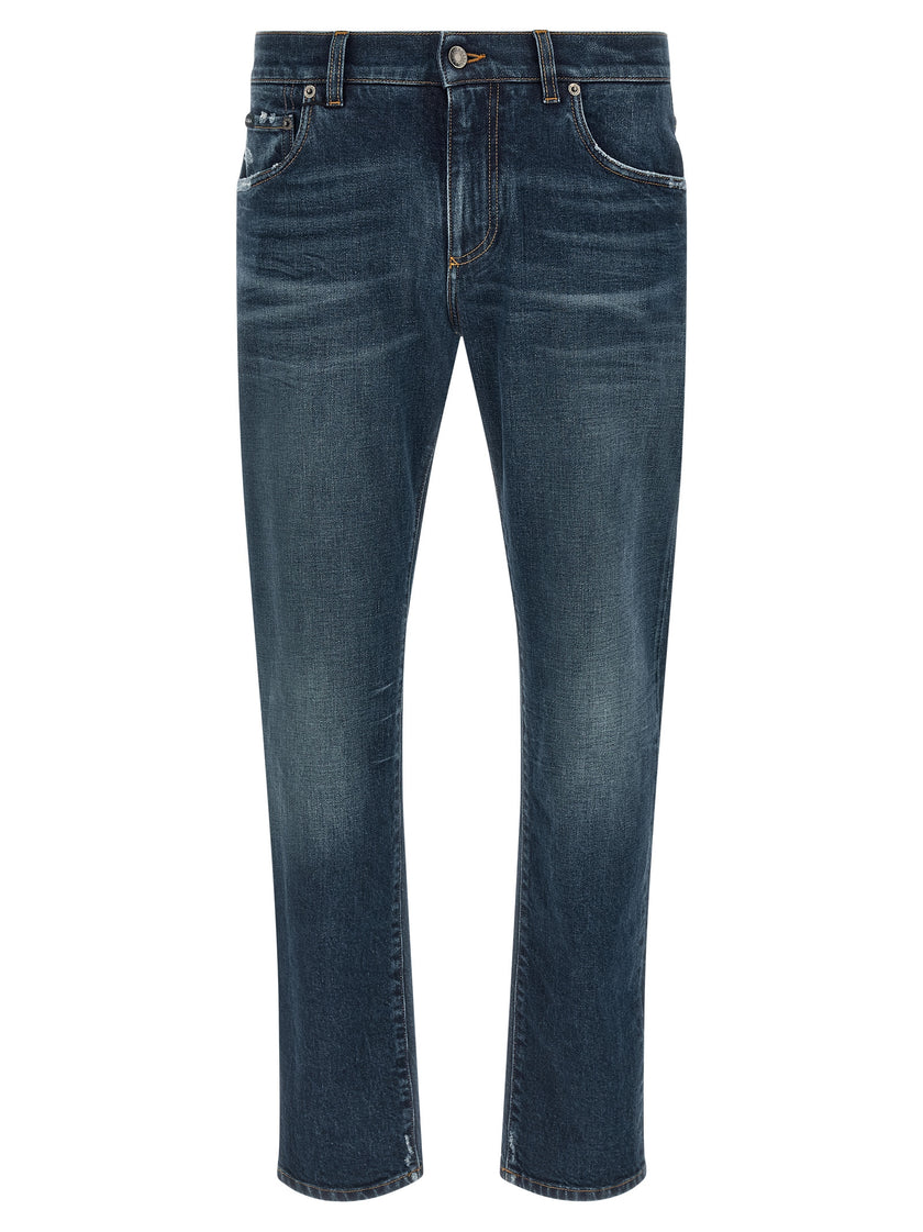 Dolce & Gabbana Blaue Baumwolljeans Denim