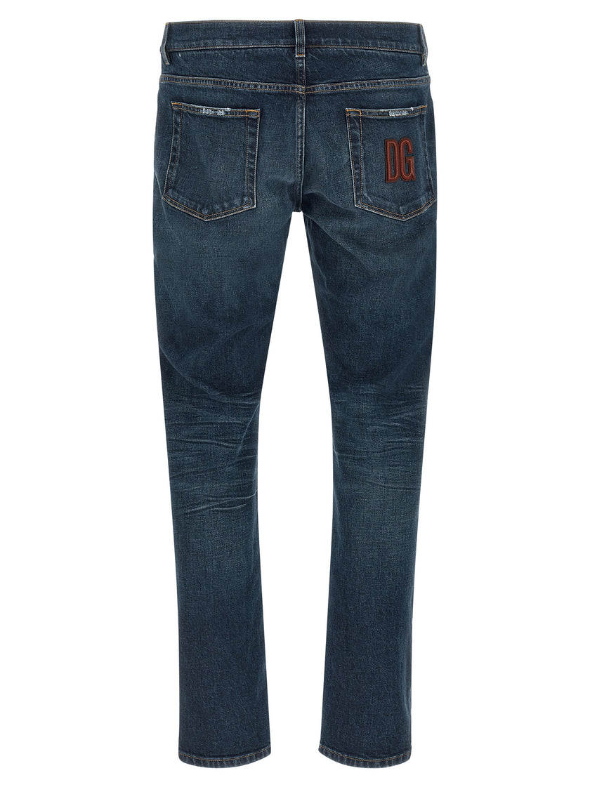 Dolce & Gabbana Blaue Baumwolljeans Denim