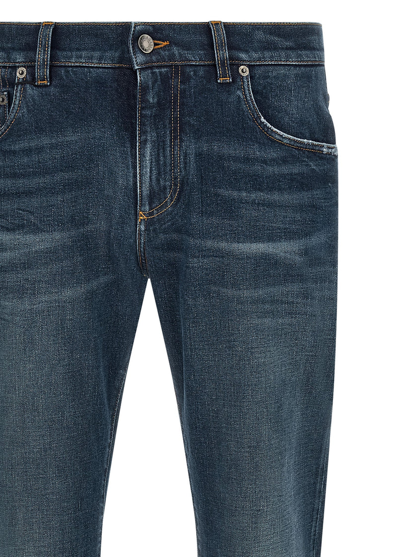 Dolce & Gabbana Blaue Baumwolljeans Denim