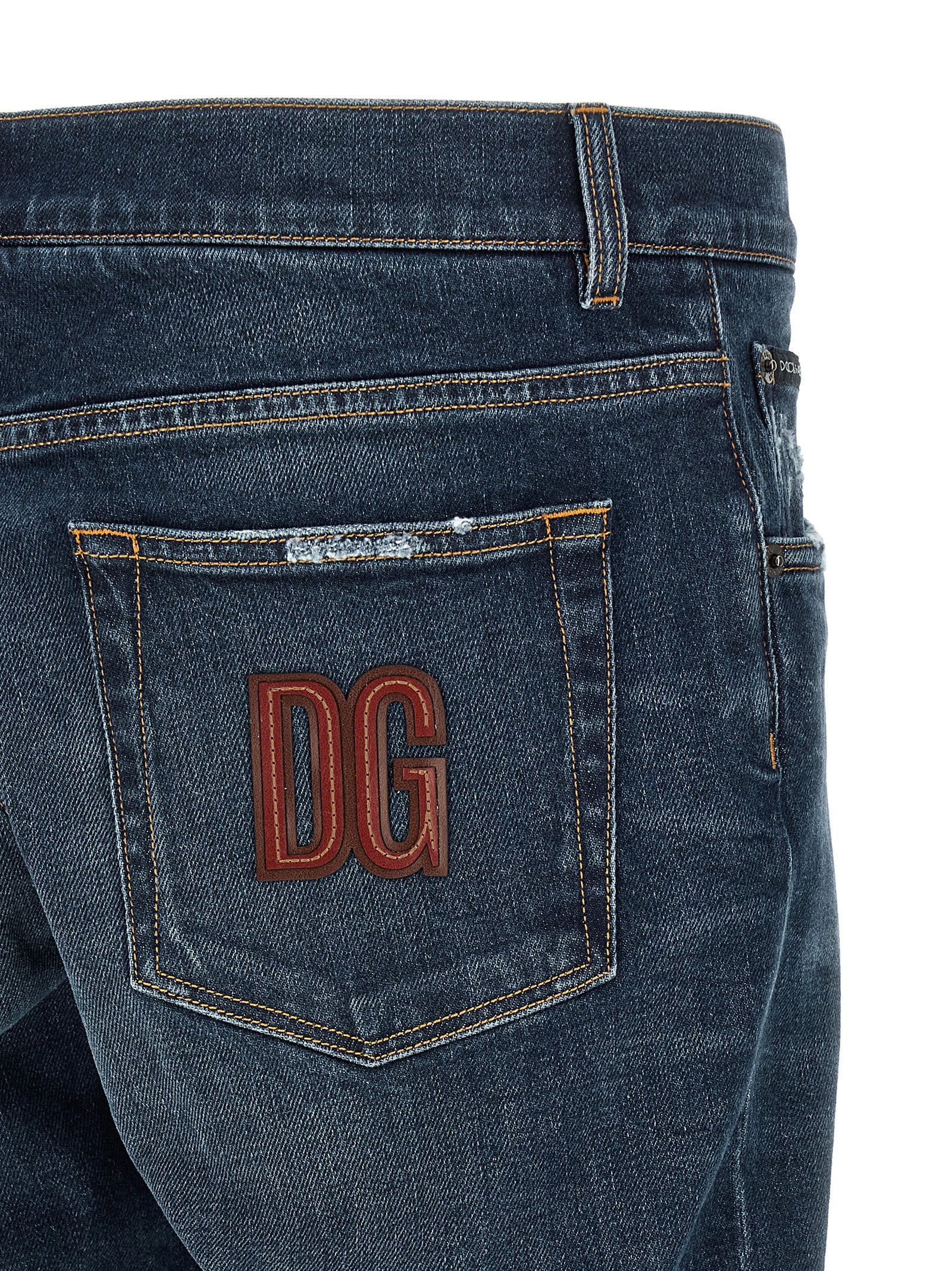 Dolce & Gabbana Blaue Baumwolljeans Denim