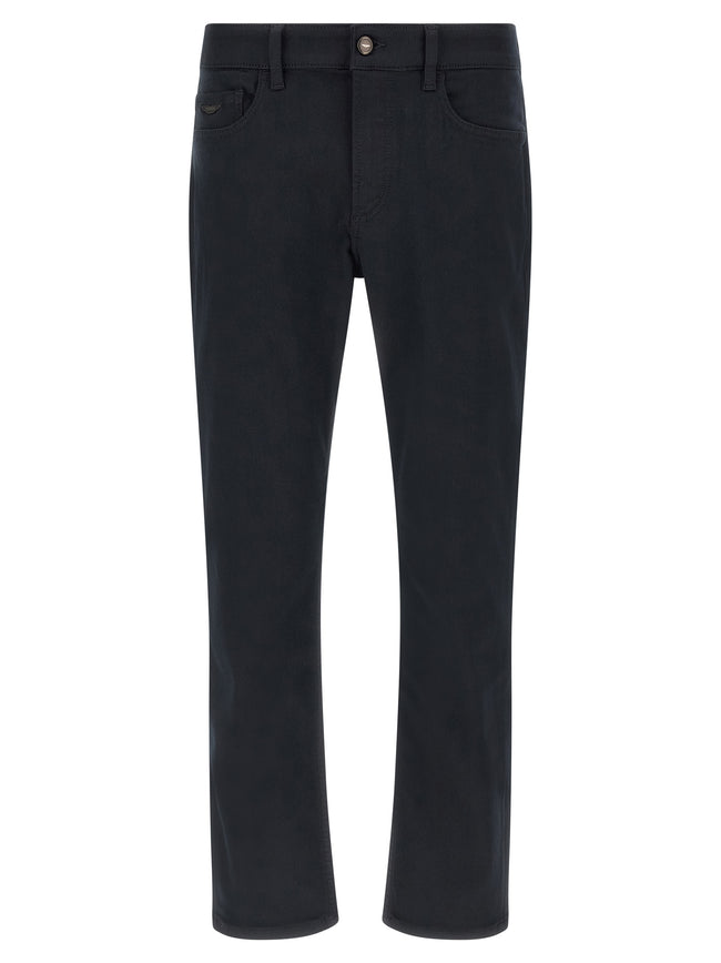 Hugo Boss Blaue Jeans mit geradem Bein aus Polyester