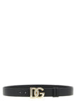 Dolce & Gabbana Schwarzer Kalbsleder Gürtel Regular