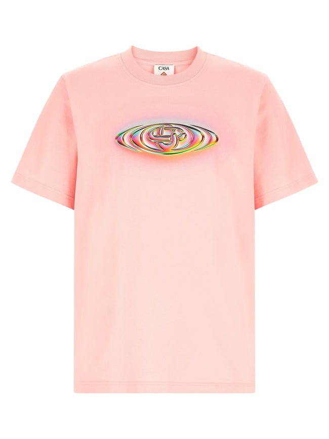 Casablanca Mehrfarbiges Bio-Baumwoll-T-Shirt