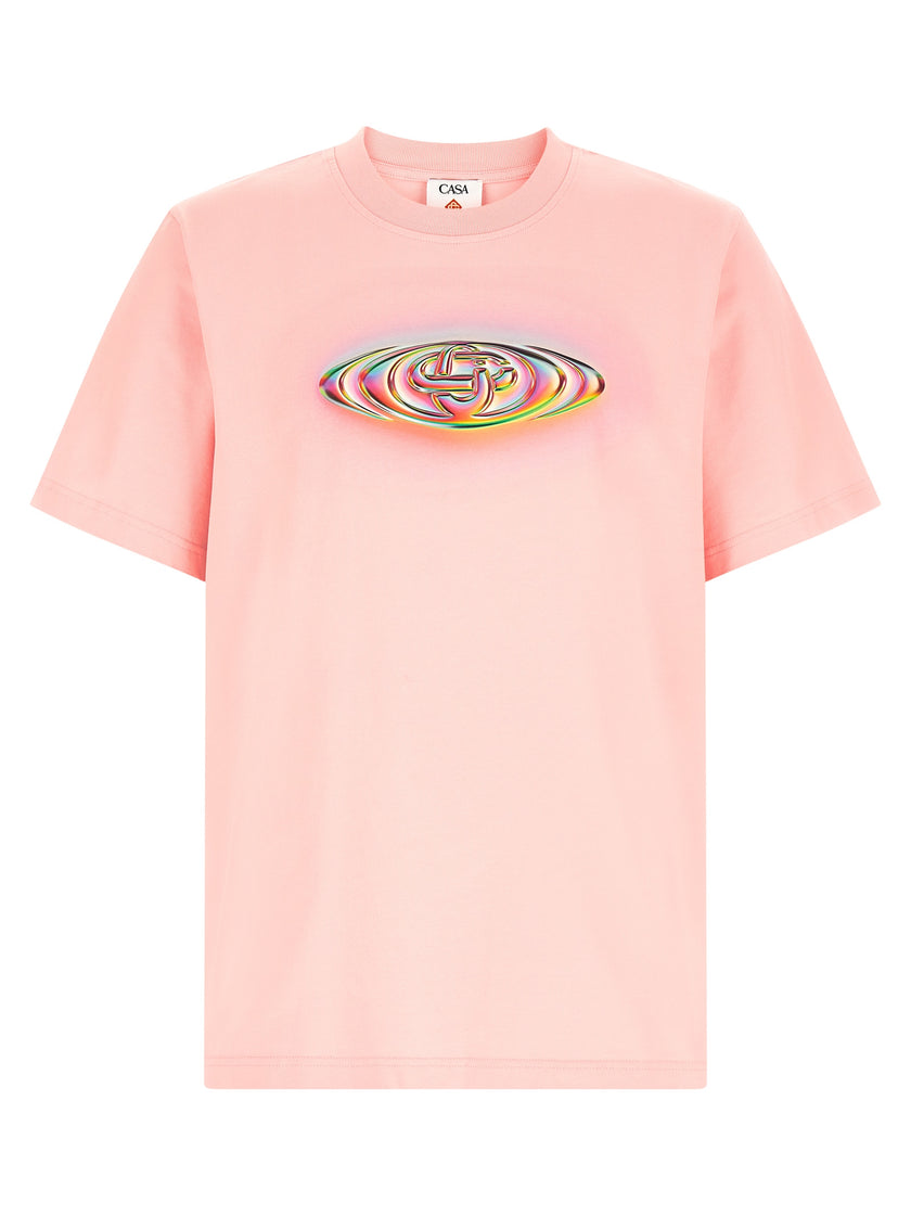 Casablanca Mehrfarbiges Bio-Baumwoll-T-Shirt