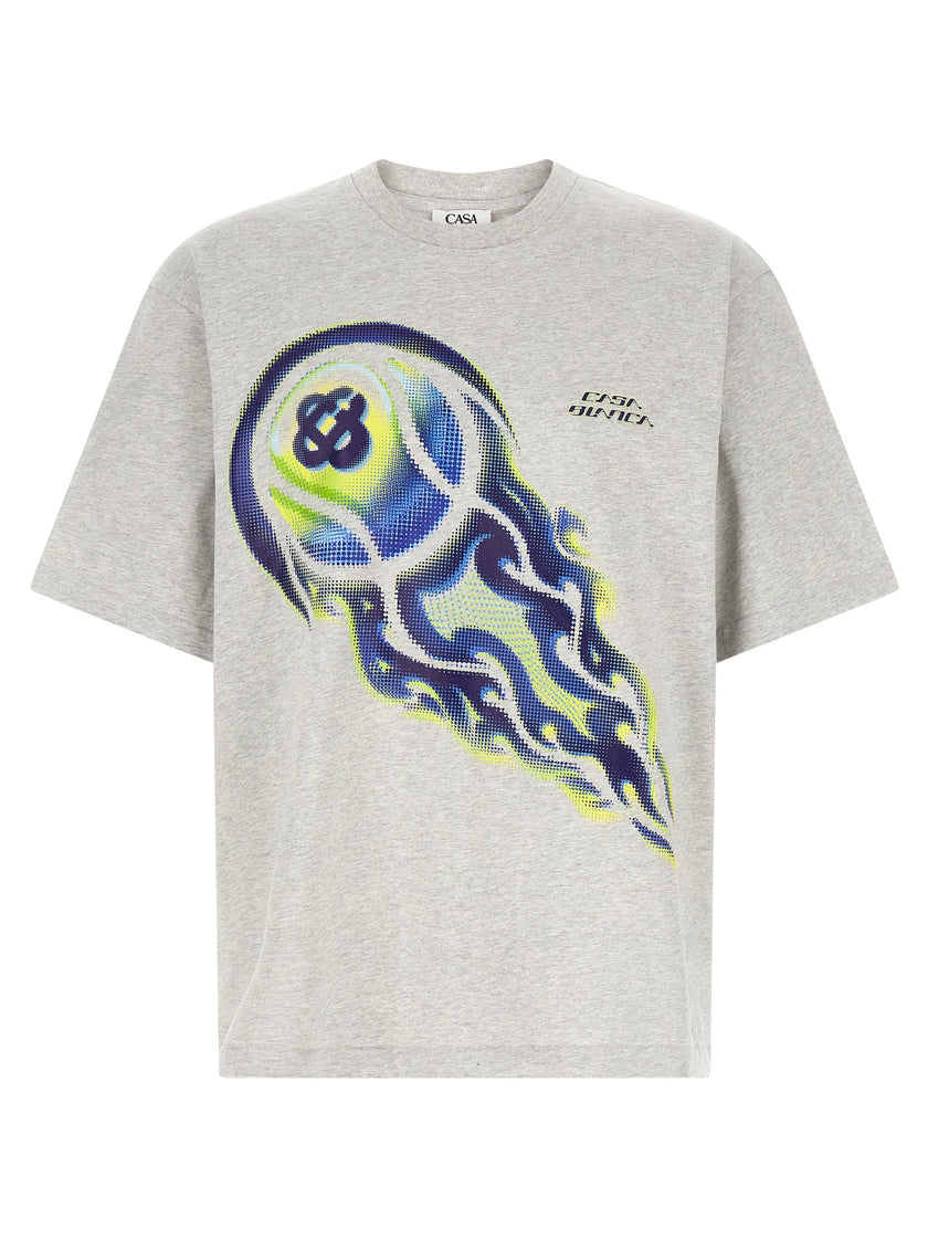 Casablanca Graues Bio-Baumwoll-T-Shirt