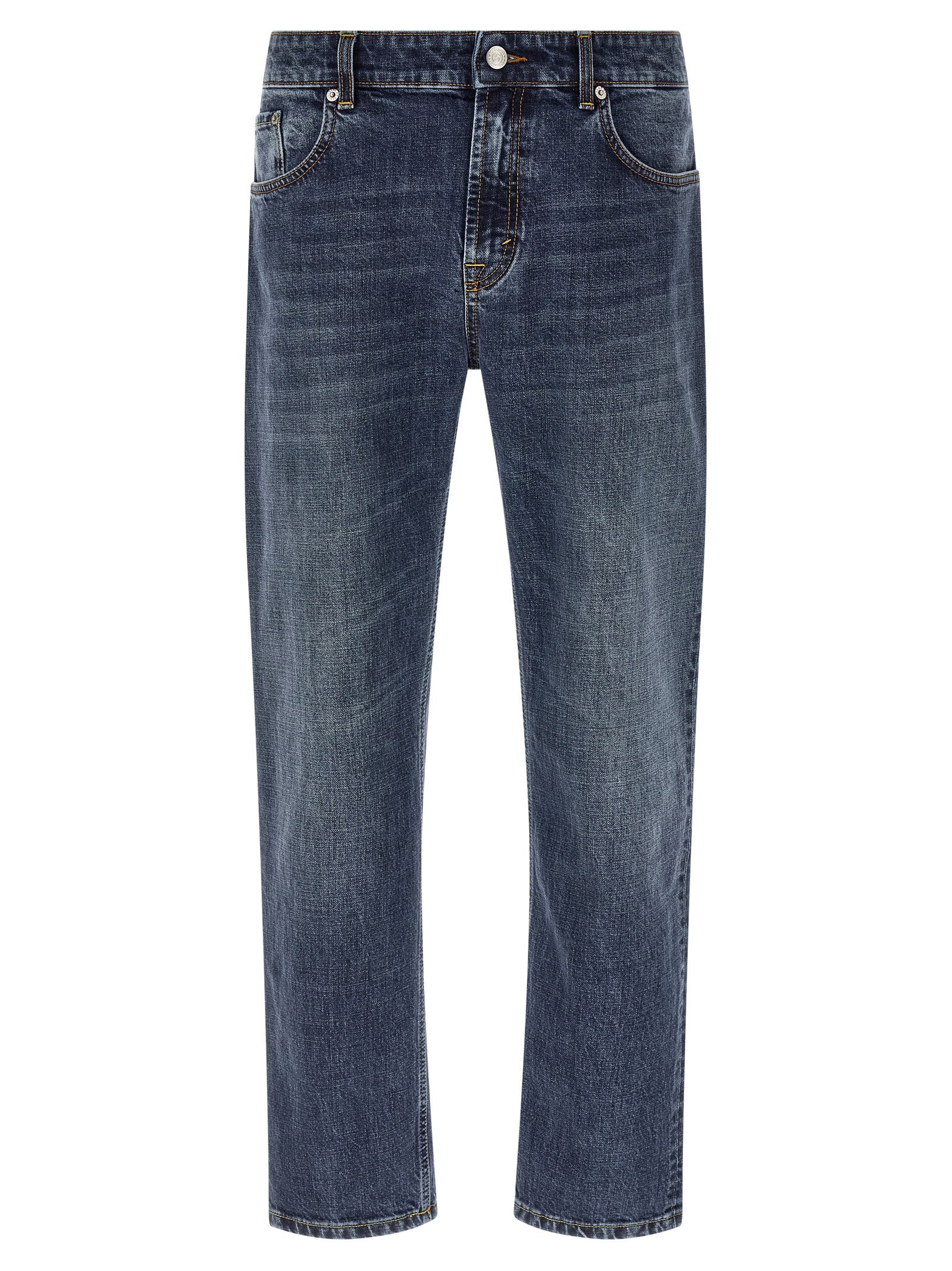 Department 5 Blaue Jeans aus Baumwolle im geraden Schnitt
