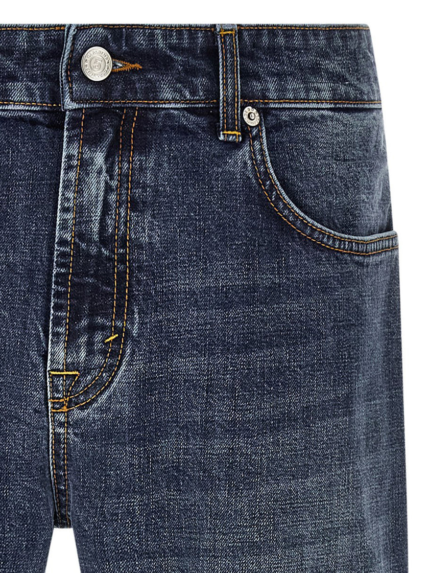 Department 5 Blaue Jeans aus Baumwolle im geraden Schnitt