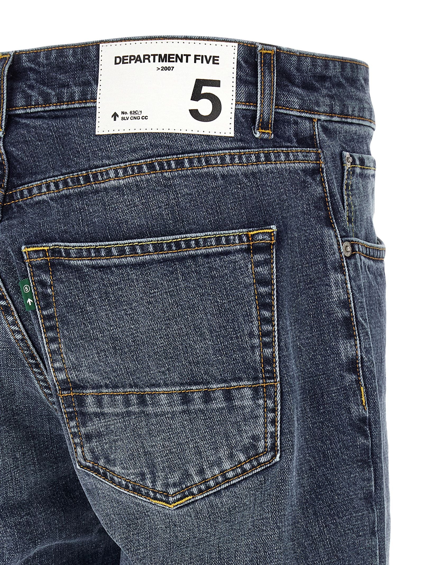 Department 5 Blaue Jeans aus Baumwolle im geraden Schnitt