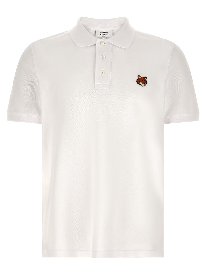 Maison Kitsuné Weißes Poloshirt aus Baumwolle