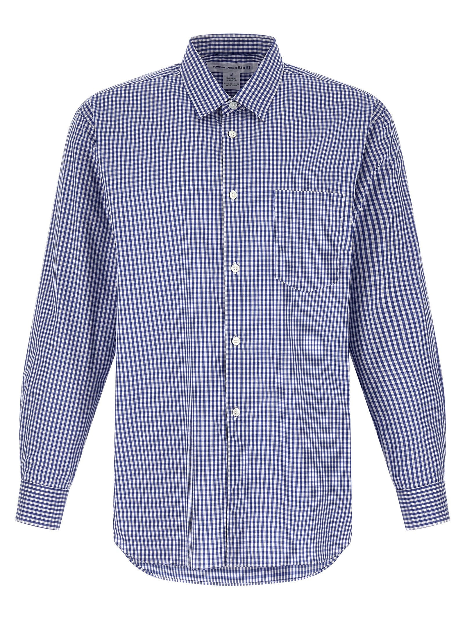 Comme Des Garçons Blaue Baumwollbluse