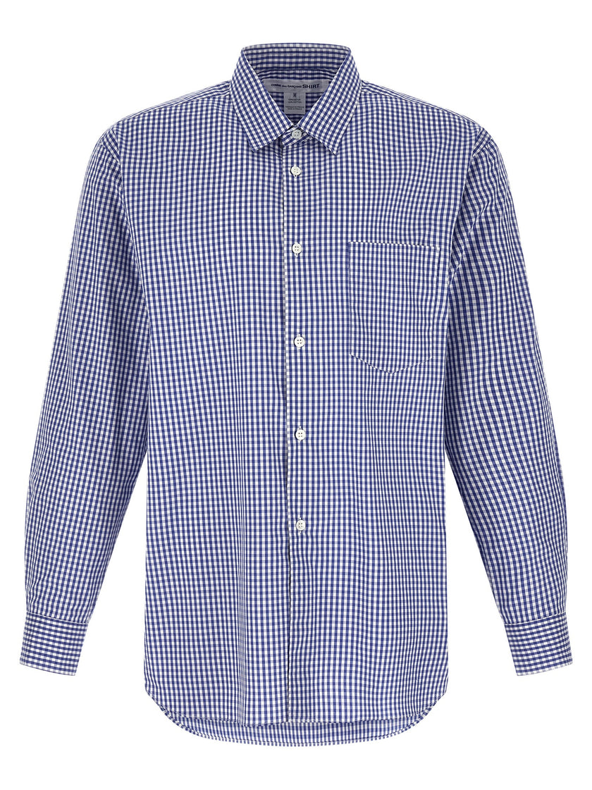 Comme Des Garçons Blaue Baumwollbluse