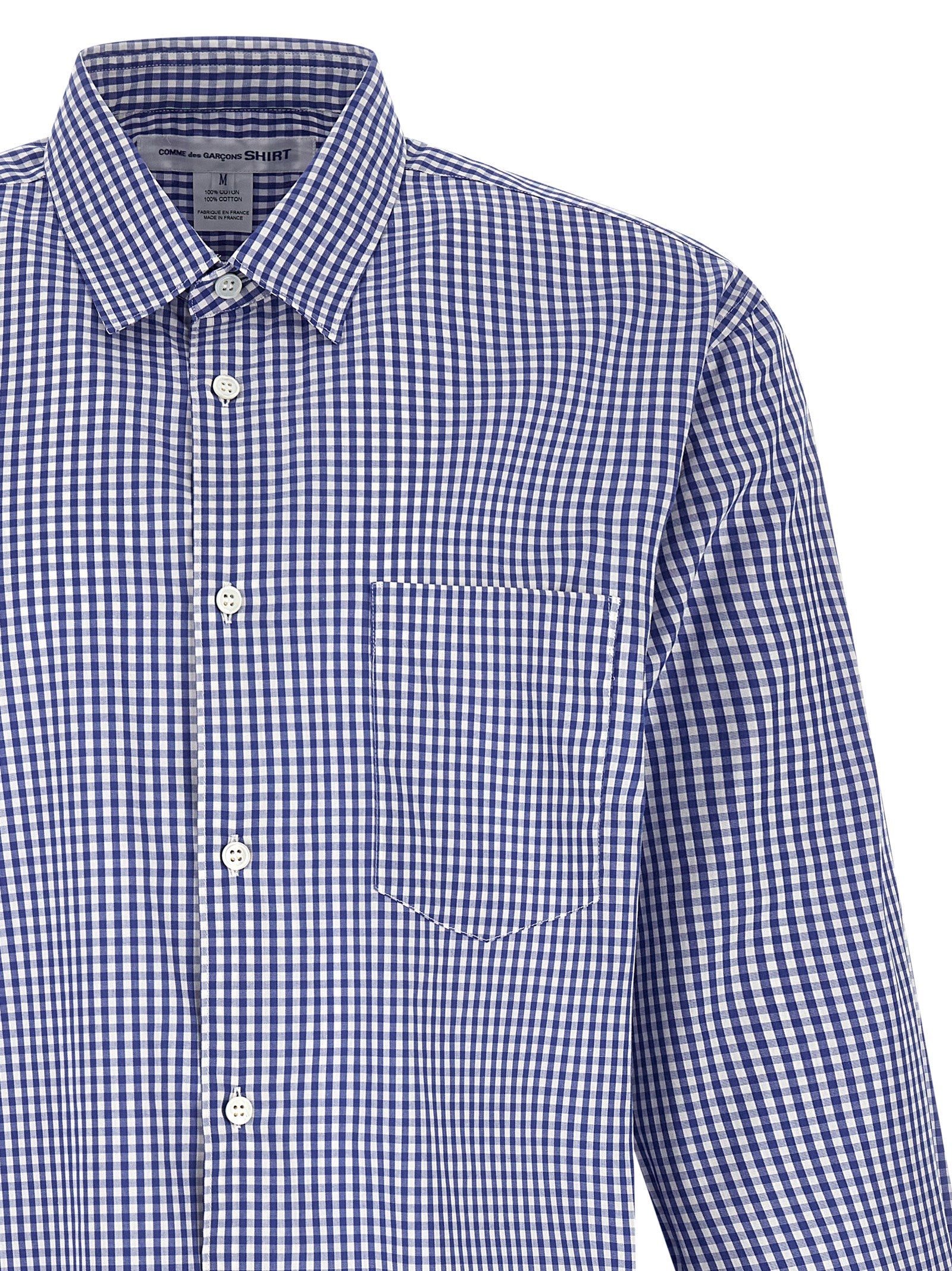 Comme Des Garçons Blaue Baumwollbluse