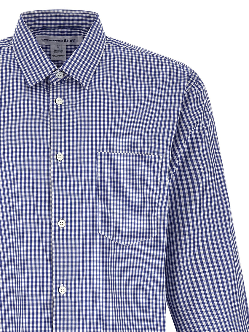 Comme Des Garçons Blaue Baumwollbluse