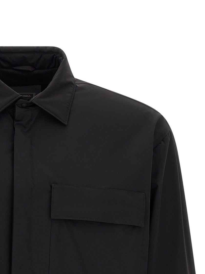 Herno Schwarze Polyamid-Shell-Jacke