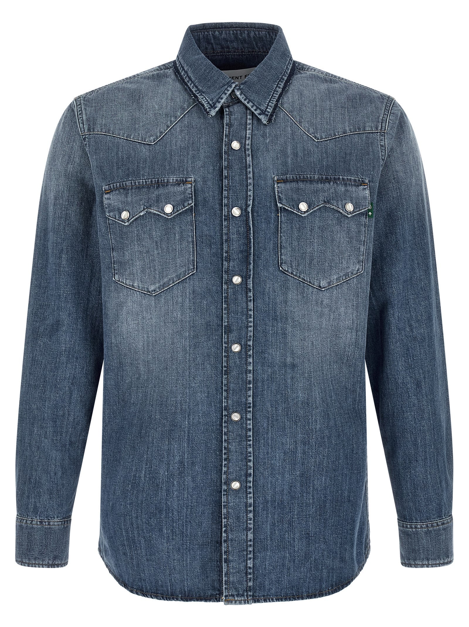 Department 5 Blaue Baumwollbluse