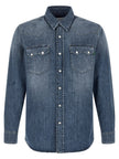 Department 5 Blaue Baumwollbluse