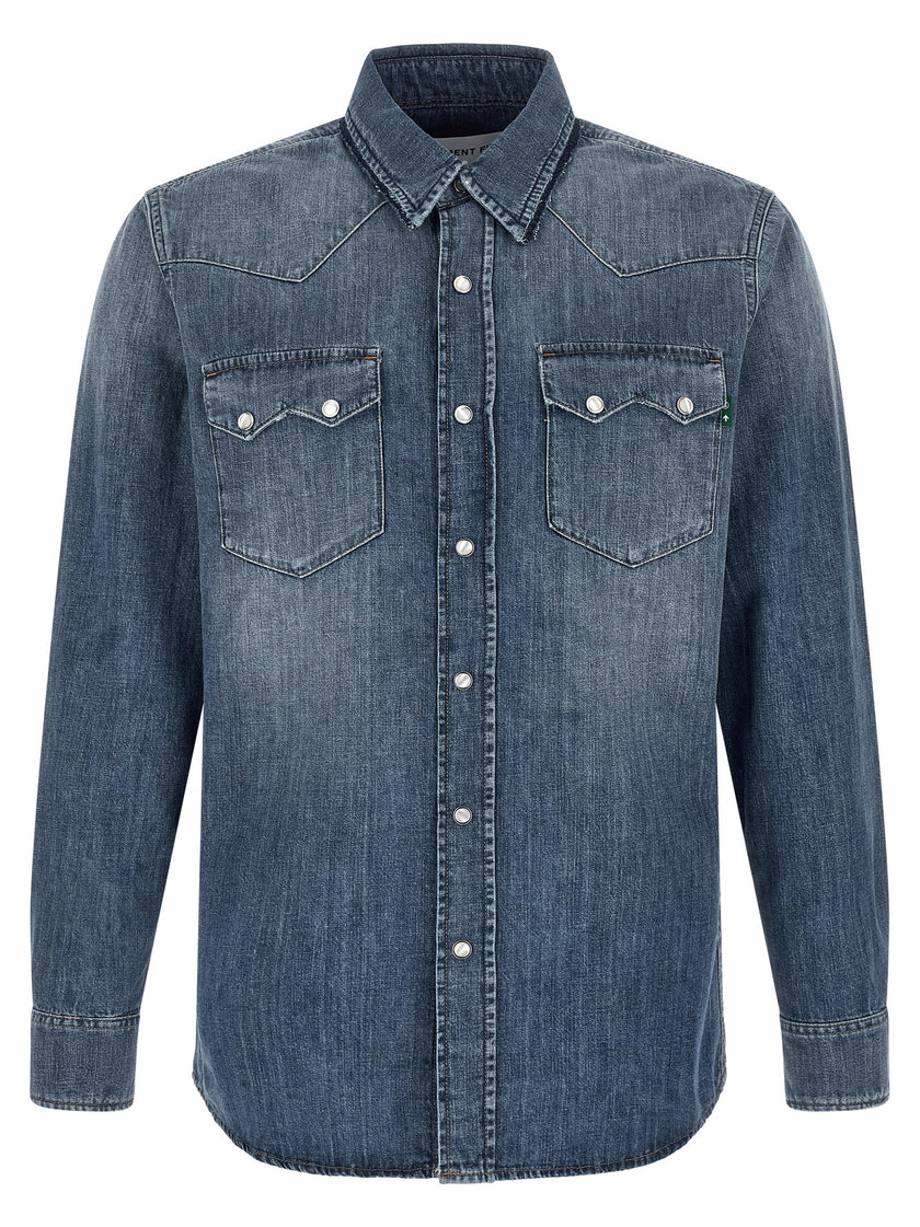 Department 5 Blaue Baumwollbluse