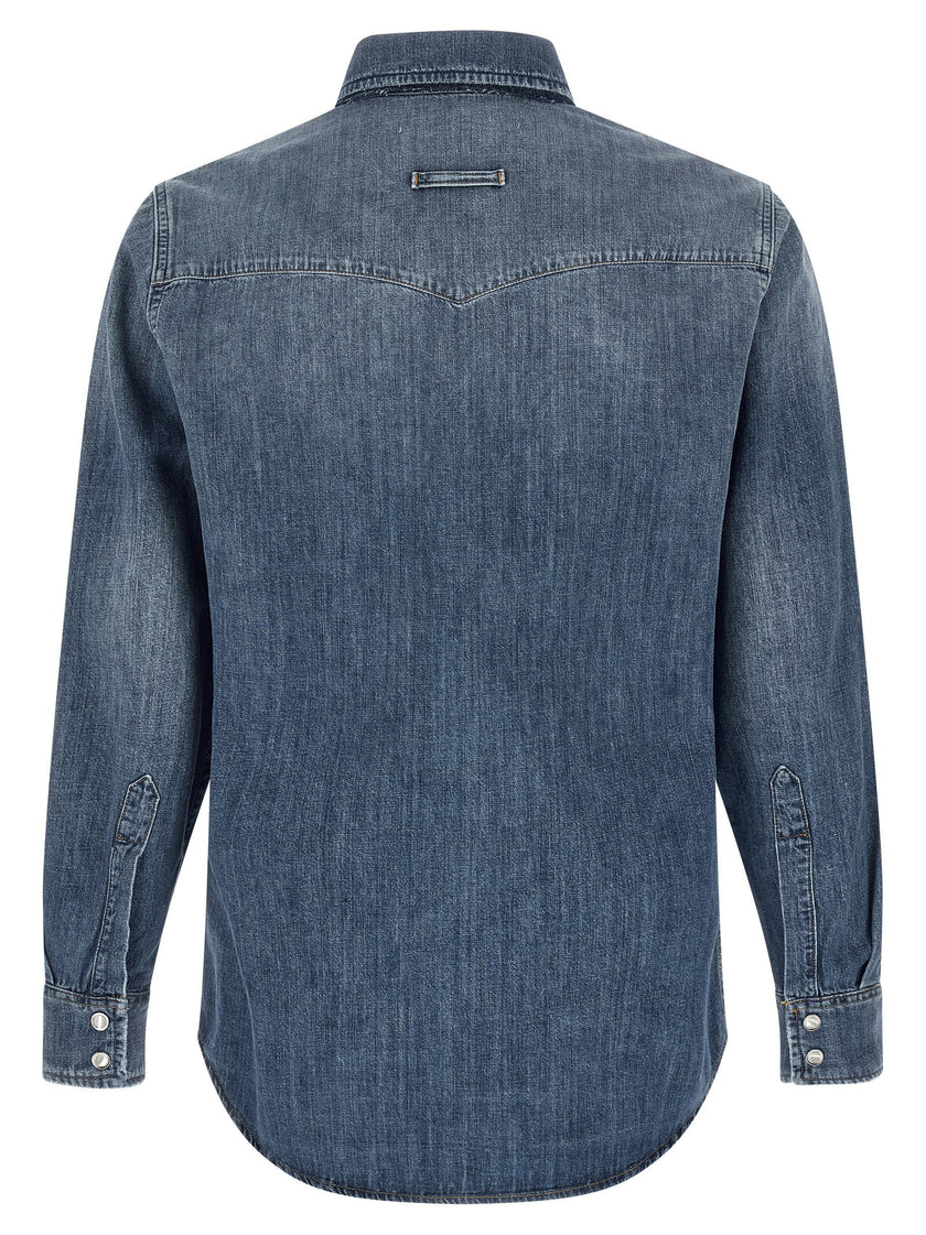Department 5 Blaue Baumwollbluse
