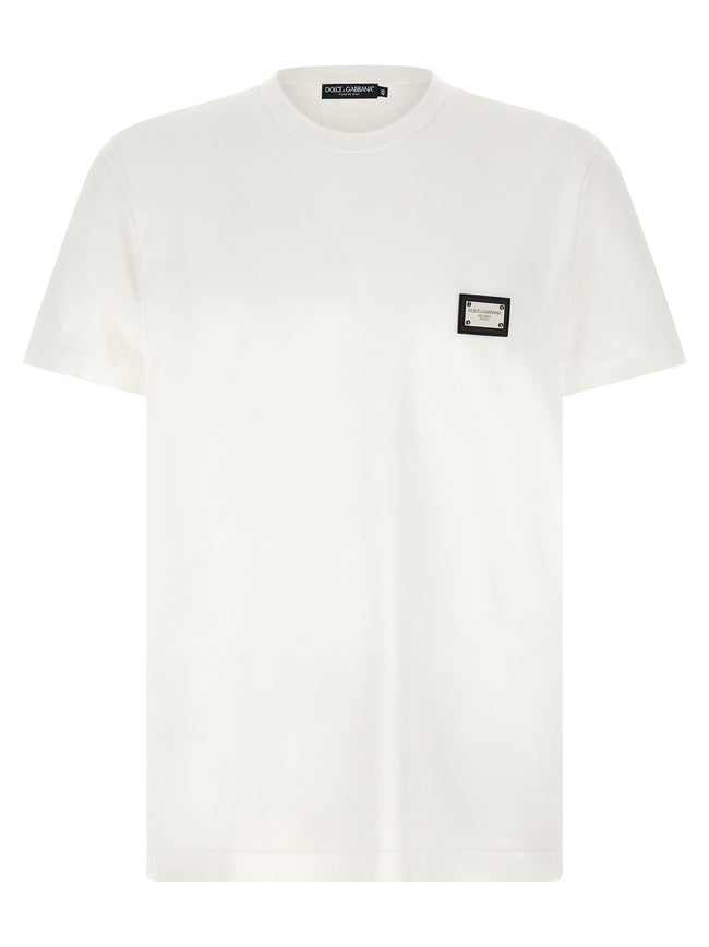 Dolce & Gabbana Weißes Baumwoll-T-Shirt