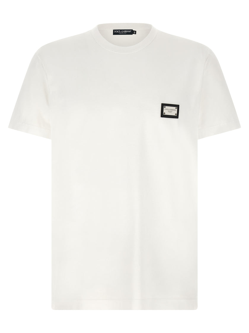 Dolce & Gabbana Weißes Baumwoll-T-Shirt