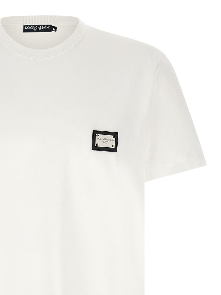Dolce & Gabbana Weißes Baumwoll-T-Shirt