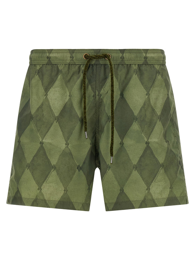 Ballantyne Bicolor Polyester Swim Shorts