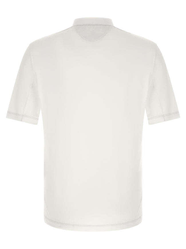 Brunello Cucinelli T-Shirt aus weißem Polyamid