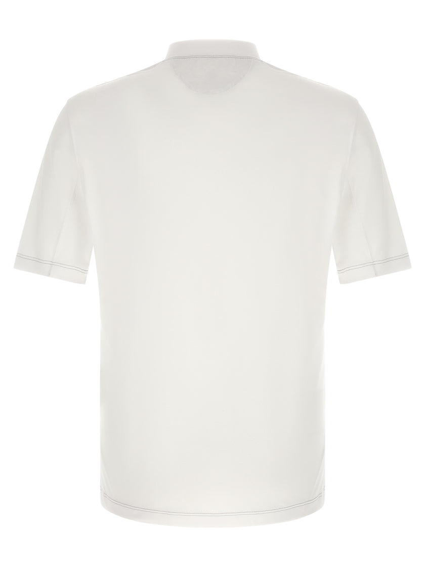 Brunello Cucinelli T-Shirt aus weißem Polyamid