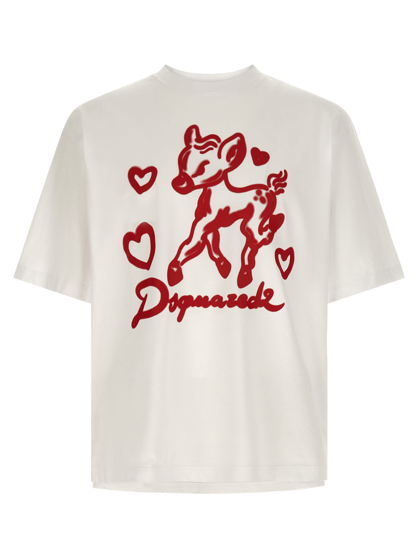 Dsquared² Weißes Baumwoll-T-Shirt