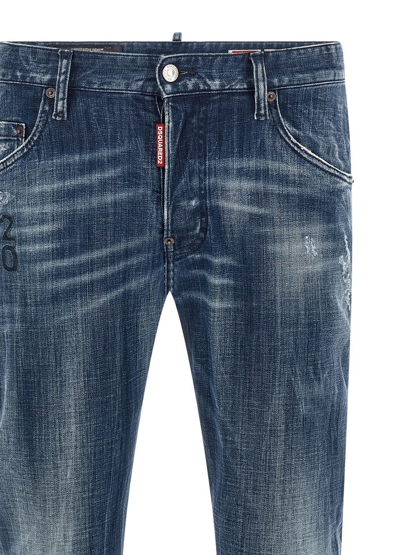 Dsquared² Blaue Baumwolljeans im Relaxed Fit