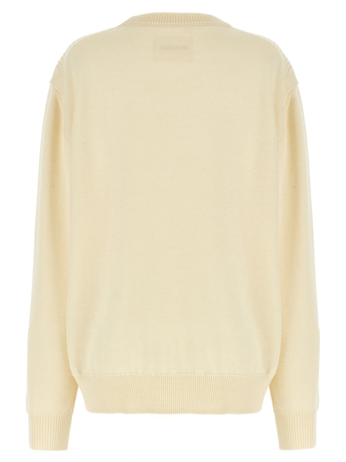 Jil Sander Weiße Wollstrickjacke