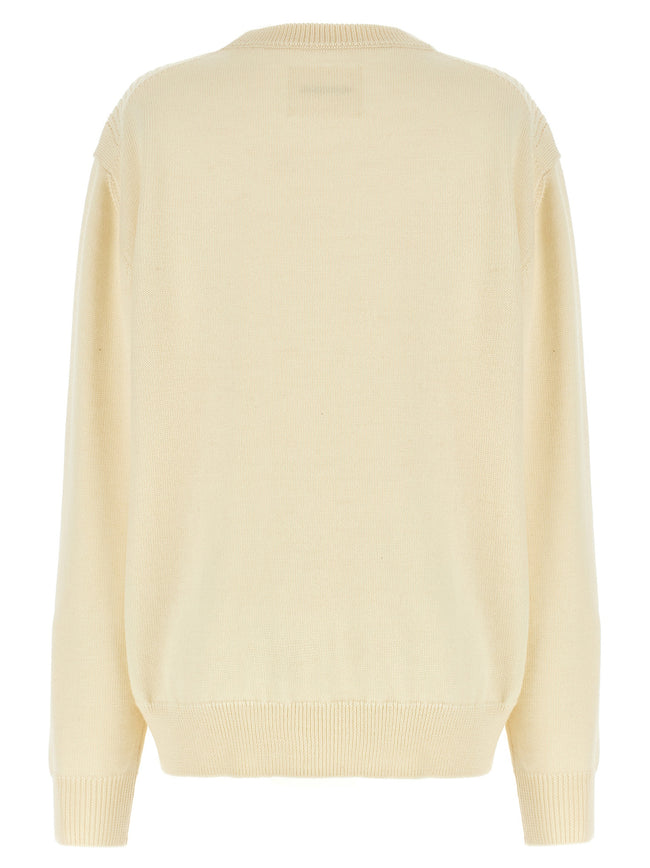 Jil Sander Weiße Wollstrickjacke