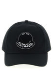 Moncler Schwarze Baumwollkappe (Baseball Cap)