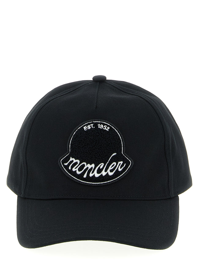 Moncler Schwarze Baumwollkappe (Baseball Cap)