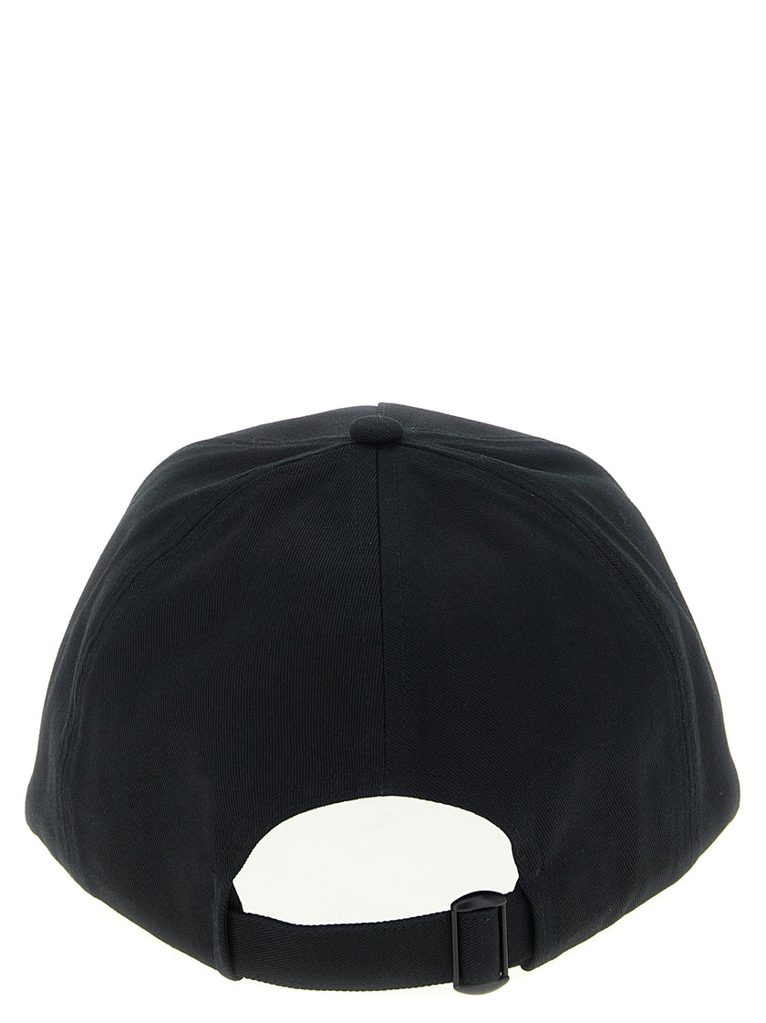 Moncler Schwarze Baumwollkappe (Baseball Cap)