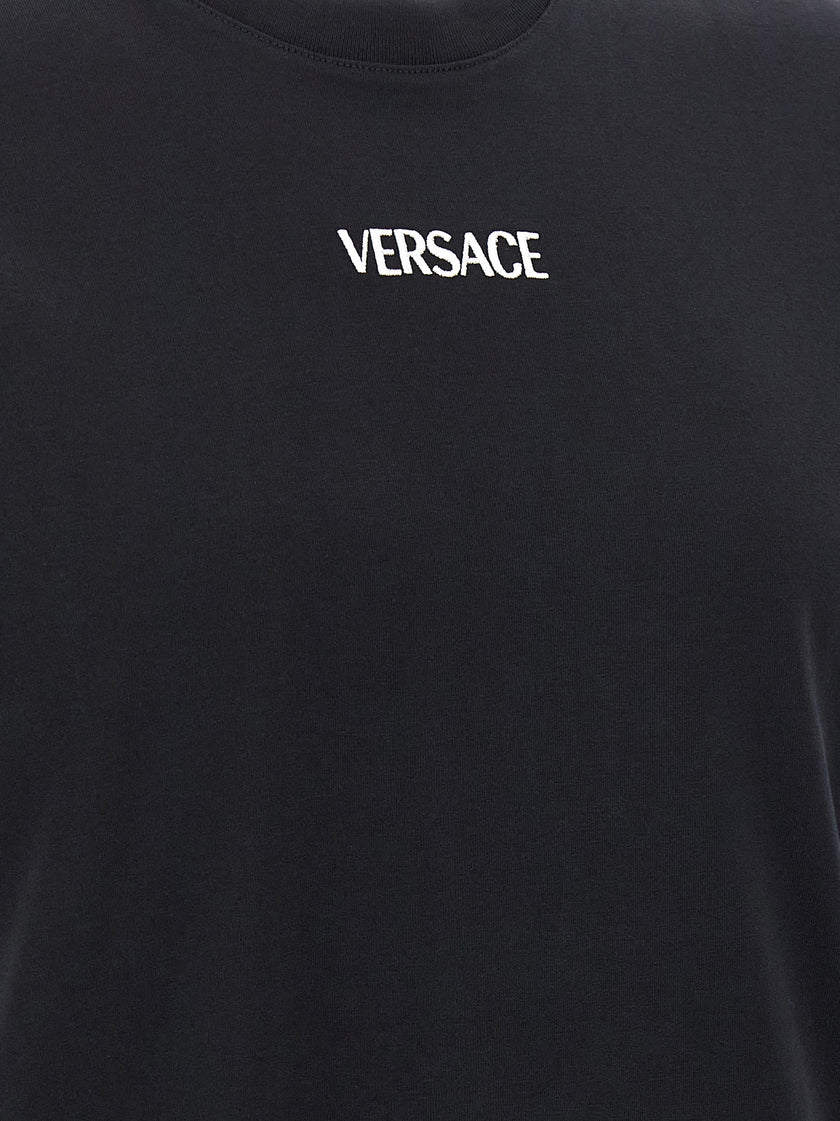 Versace Schwarzes Baumwoll-T-Shirt