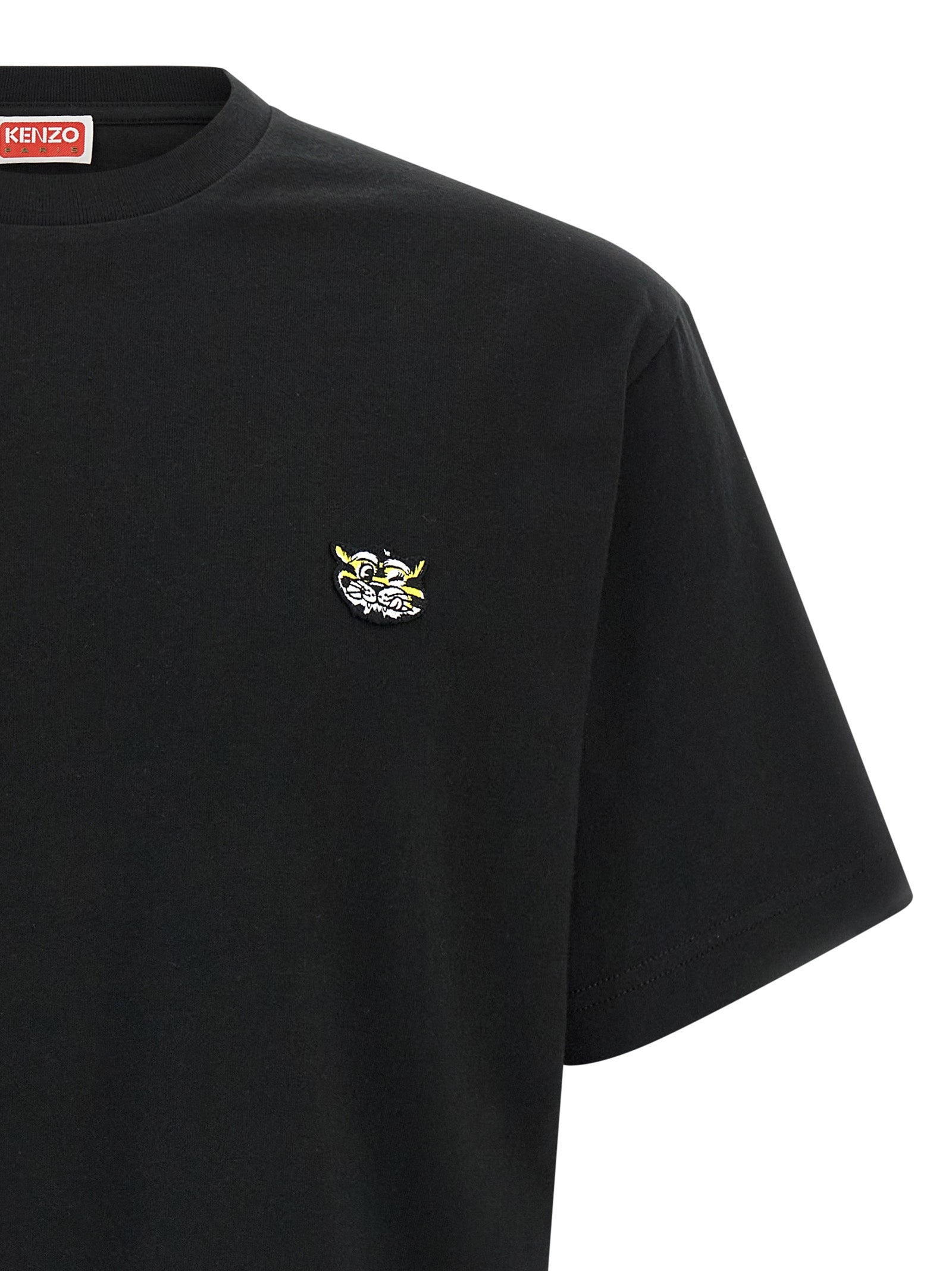 Kenzo Schwarzes Baumwoll-T-Shirt
