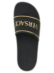Versace Schwarze Slides aus Polyurethan