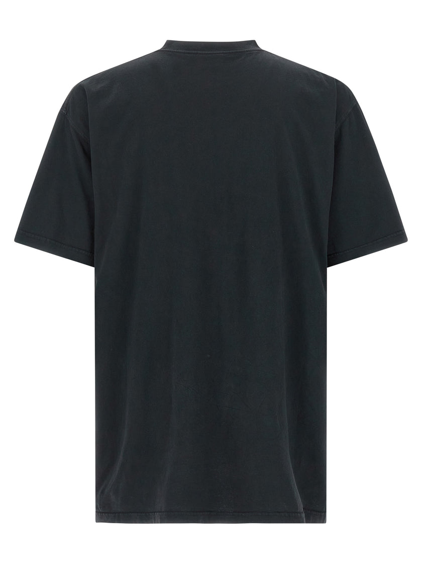 Balenciaga Schwarzes Baumwoll-T-Shirt