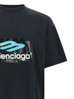 Balenciaga Schwarzes Baumwoll-T-Shirt
