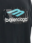 Balenciaga Schwarzes Baumwoll-T-Shirt