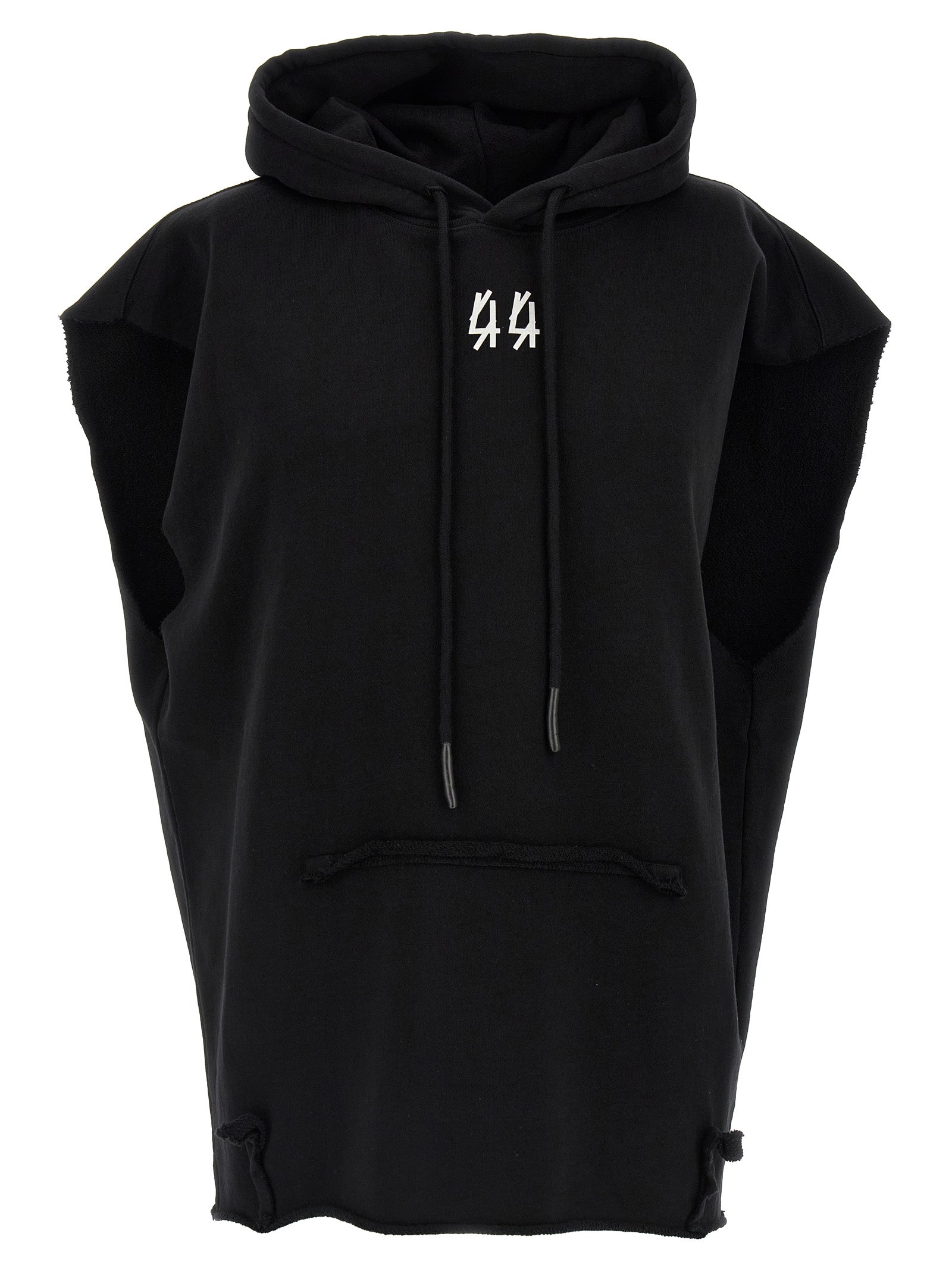44 Label Group Schwarzer Baumwoll-Sweatshirt