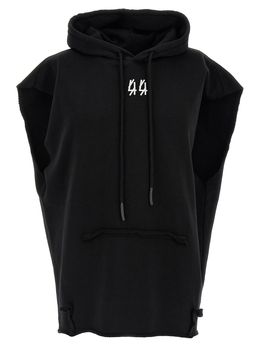 44 Label Group Schwarzer Baumwoll-Sweatshirt
