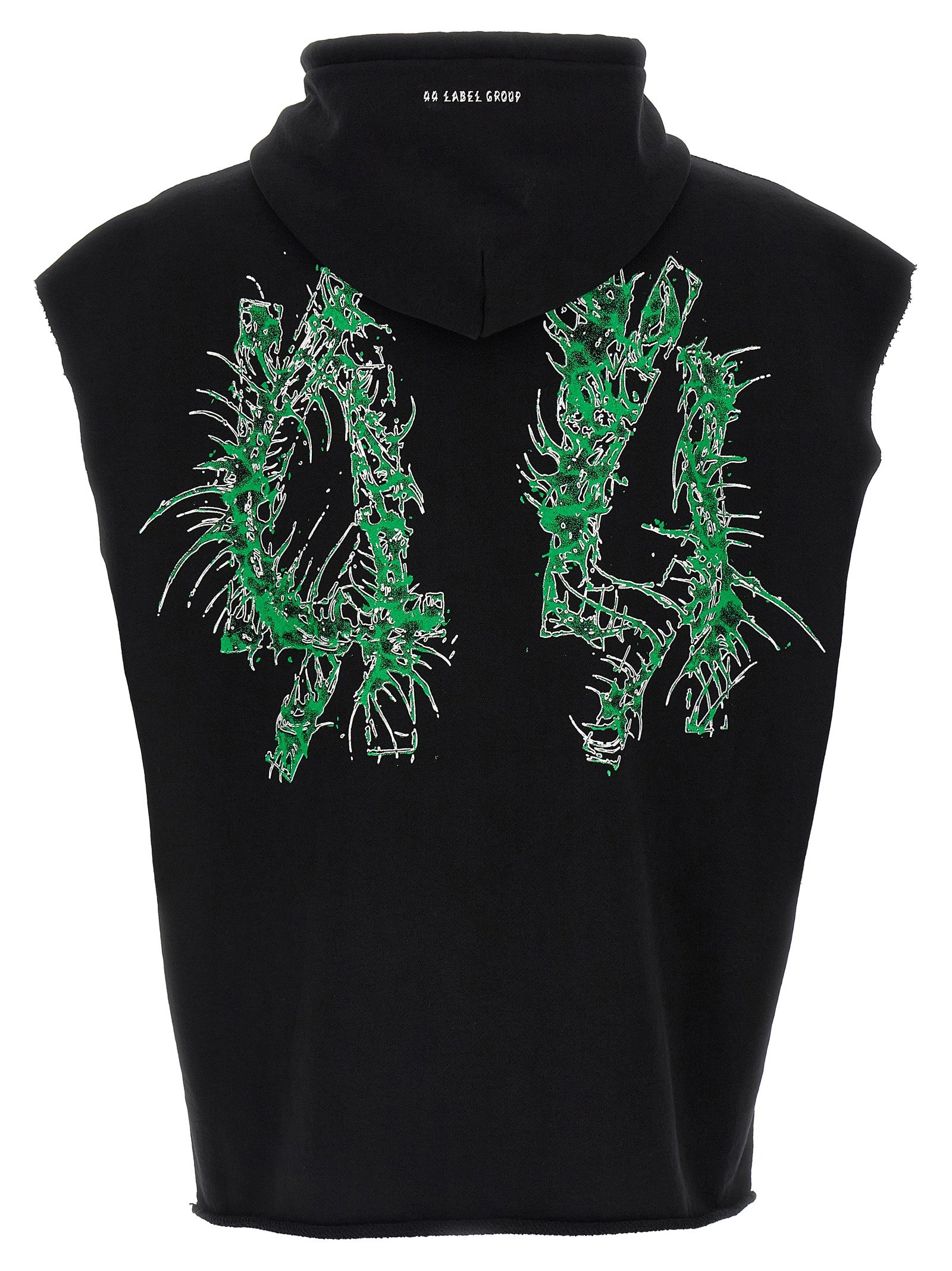 44 Label Group Schwarzer Baumwoll-Sweatshirt