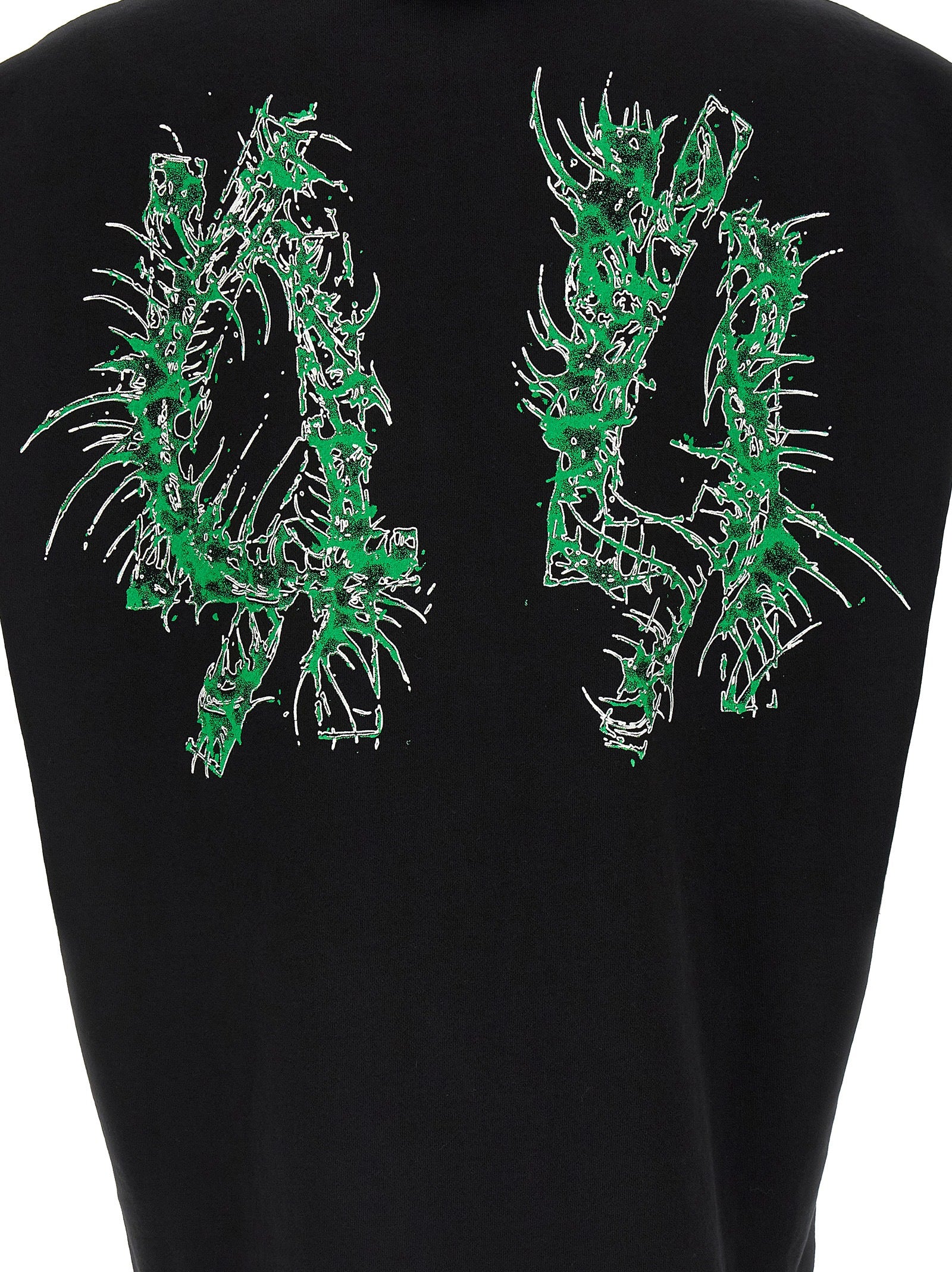 44 Label Group Schwarzer Baumwoll-Sweatshirt
