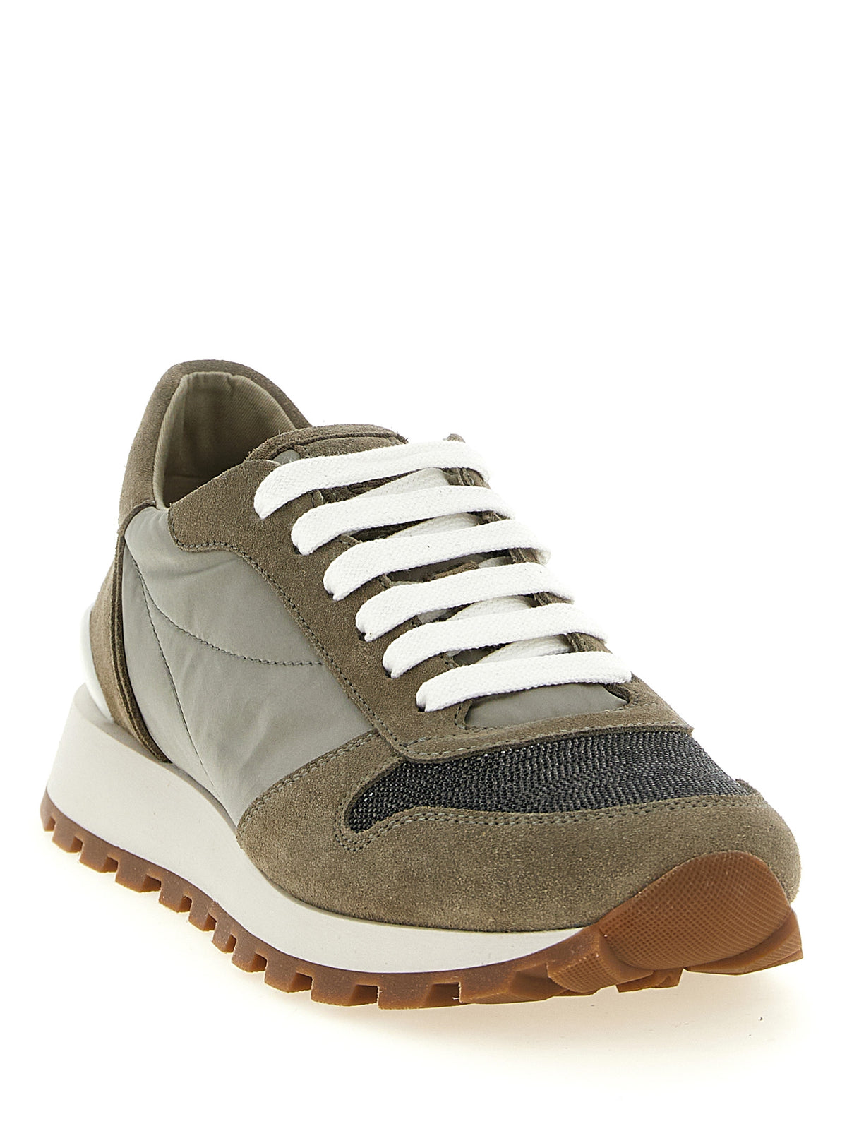 Brunello Cucinelli two-tone polyester athletic sneakers